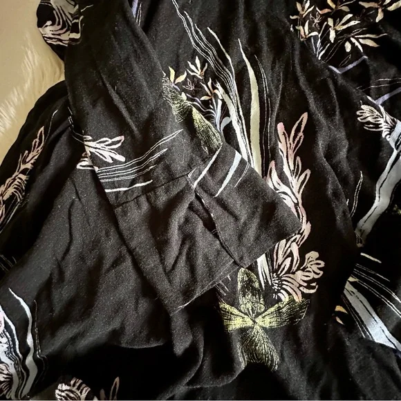 FREE PEOPLE Clear Skies Cold Shoulder Black Short Dress - Picture 6 of 7